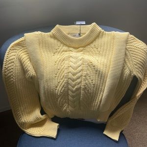 Cropped knit sweater